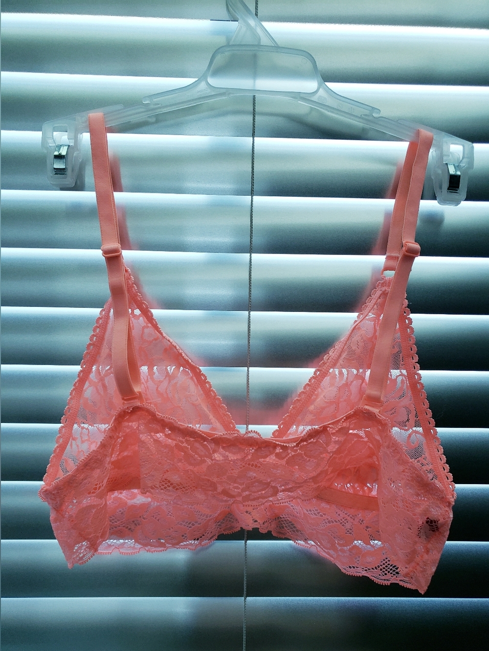 Lace Bralette - Coral Pink - Picture 3 of 6
